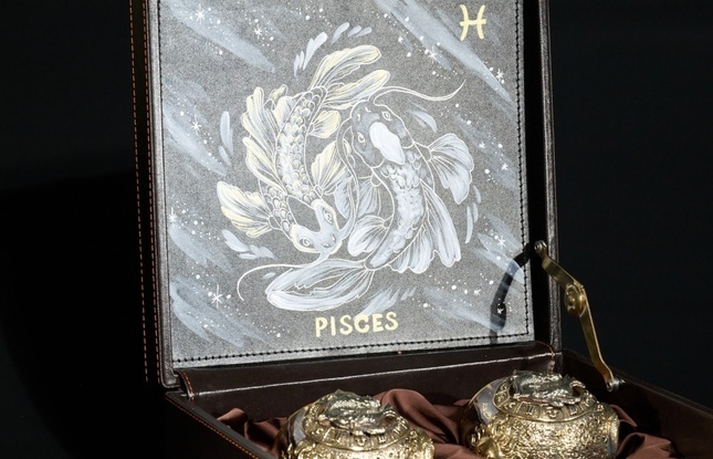 Бокал для коньяка Зодиак "Рыбы"  2 шт.  в подарочном футляре с художественным оформлением  430 мл - фото №3