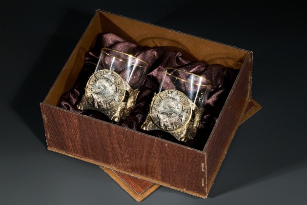 Стакан для виски Зодиак  "Рыбы" 2шт в подарочной коробке