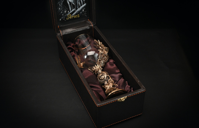 Бокал для вина "Гороскоп Овен"  1 шт.  в подарочном футляре с художественным оформлением  430 мл - фото №1