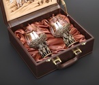 Набор бокалов  для коньяка «Три богатыря» 2 шт. в подарочном футляре с художественным оформлением  430 мл - фото №7