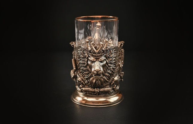 Подстаканник "Мудрому руководителю" 1 шт  в подарочном футляре  250 мл - фото №3