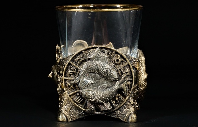 Стакан для виски Зодиак  "Рыбы"  - фото №2