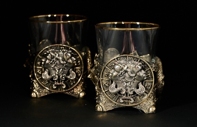 Стакан для виски Зодиак  "Близнецы"  - фото №1