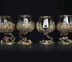 Набор бокалов  «Охота Элит» 4 шт. в подарочном кейсе с художественным оформлением  430 мл
