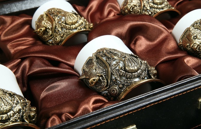 Набор чашек  для кофе "Трофейный" 6 шт. в подарочном футляре с художественным оформлением 200 мл - фото №8