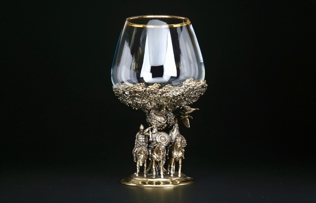 Бокал для коньяка «Три богатыря» 430 мл - фото №1