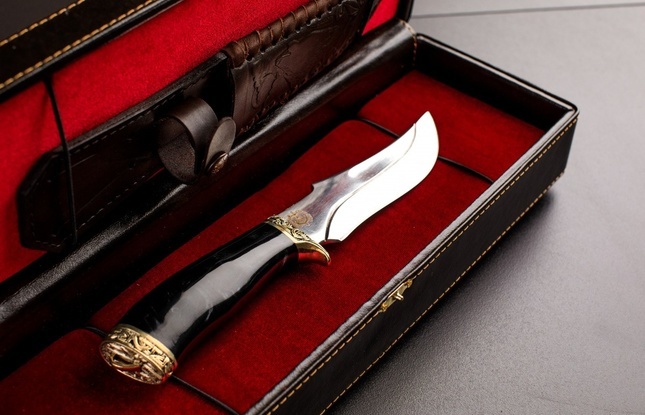 Подарочный туристический нож «Клык 2» сталь 95Х18 в футляре - фото №2