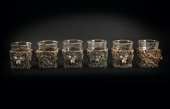 Подарочный набор стаканов для виски   Лев   6 шт. 310 мл в подарочном кейсе  с художественным оформлением - фото №3