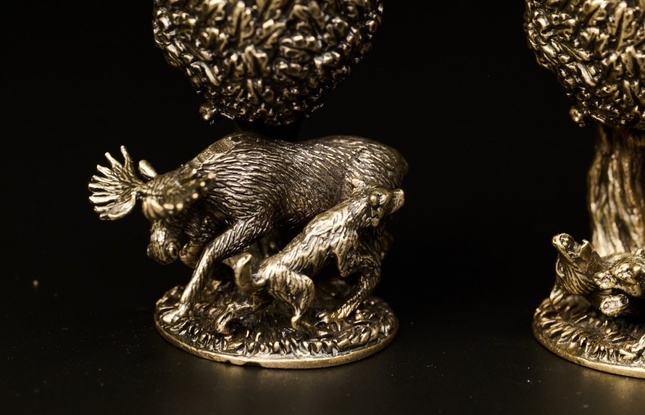 Набор лафитников «Русский Лес "  (6 шт.) в подарочном футляре с художественным оформлением  50 мл - фото №4