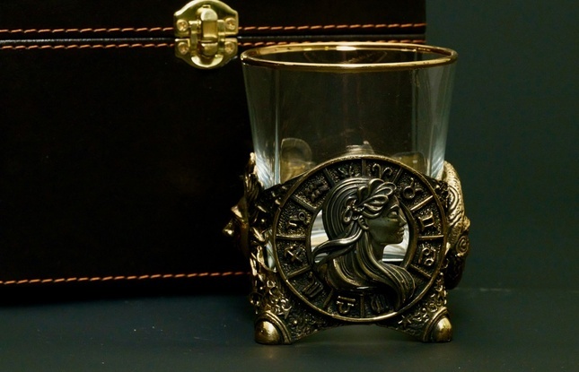 Стакан для виски Зодиак "Дева"  1 шт.  в подарочном кейсе с художественным оформлением 310 мл