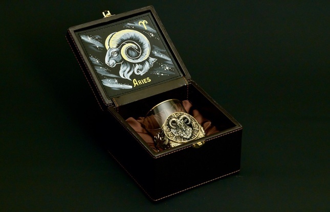 Стакан для виски Зодиак "Овен"  1 шт.  в подарочном кейсе с художественным оформлением 310 мл - фото №5