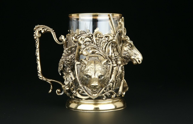 Набор подстаканников "Трофейный" 2шт в подарочном футляре 250 мл - фото №8