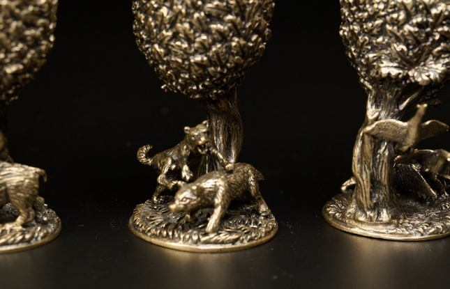 Набор лафитников «Русский Лес "  (6 шт.) в подарочном футляре с художественным оформлением  50 мл - фото №6