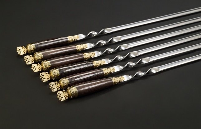 Набор шампуров в футляре «Презент 6 Державный» - фото №6