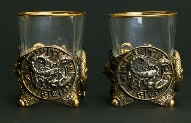 Стакан для виски Зодиак "Скорпион"  1 шт.  в подарочном кейсе с художественным оформлением 310 мл - фото №3