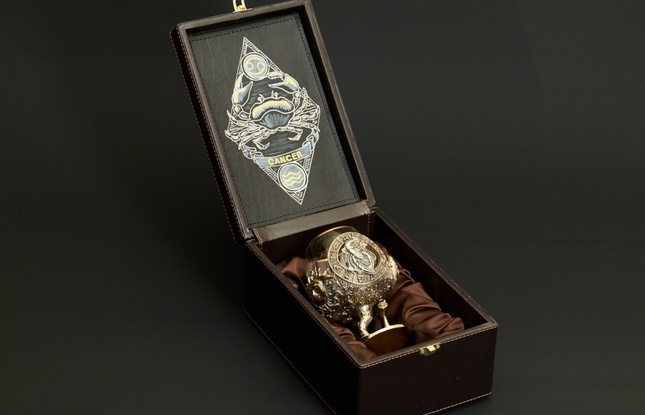 Бокал для коньяка Зодиак "Рак"  1 шт.  в подарочном футляре с художественным оформлением  430 мл - фото №1