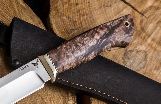 Нож «Лань» (Elmax, стабилизированная карельская береза) - фото №1