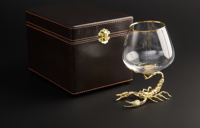 Бокал для коньяка «Скорпион» в подарочном футляре - фото №1