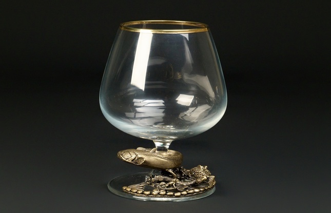 Бокал для коньяка "Рыбалка" эконом 430 мл - фото №1