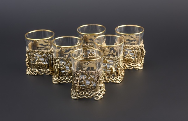 Подарочный набор стаканов для виски Охота  6шт. в подарочном кейсе 310 мл - фото №5