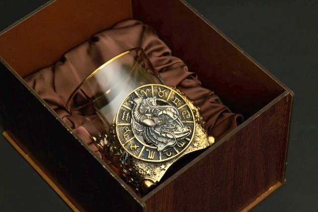 Стакан для виски Зодиак  "Рак" 1 шт в подарочной коробке 