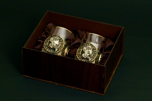 Стакан для виски Зодиак "Дева" 2 шт  в подарочной коробке 