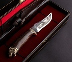 Подарочный туристический нож «Клык 2» сталь 65Х13 в футляре - фото №3