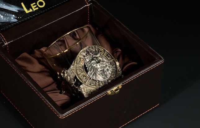 Стакан для виски Зодиак  "Лев"  1 шт.  в подарочном кейсе с художественным оформлением 310 мл - фото №3