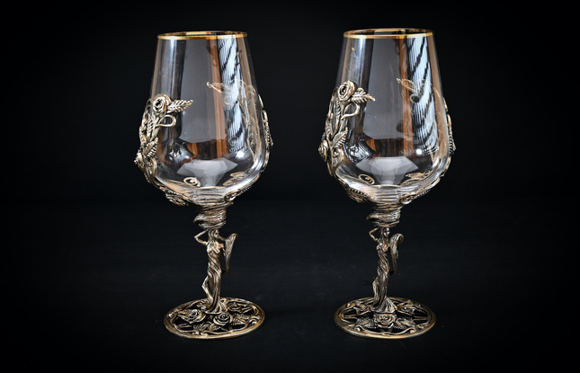 Бокал для вина «Флора» (1 шт.) в подарочном футляре с художественным оформлением 450 мл - фото №4