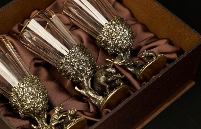 Набор рюмок-лафитников «Русский Лес»  50 мл - фото №15