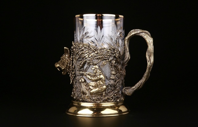 Подстаканник "Русский лес -Волк" 250 мл - фото №2