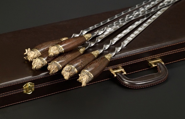 Набор шампуров в футляре «Презент 3» - фото №1