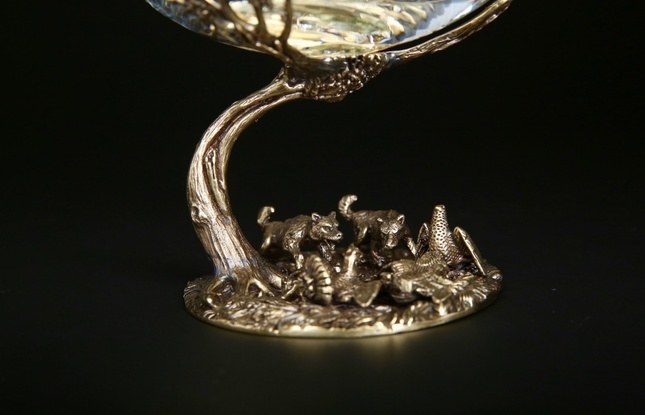 Бокал для коньяка "Охота" Глухарь  430 мл - фото №1