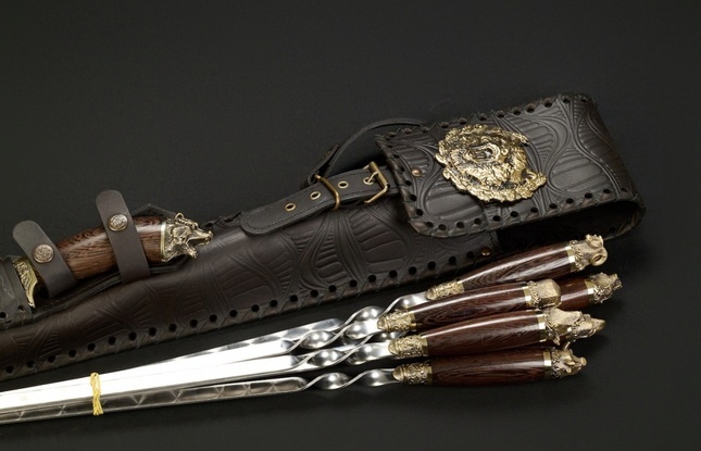 Набор шампуров в чехле "Кочевник 3 Звери Каменные" - фото №8