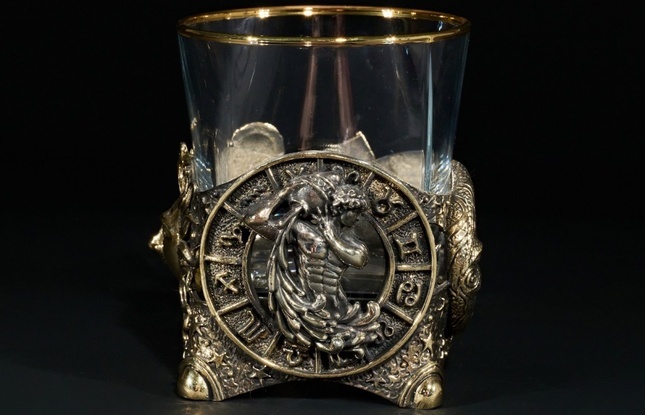 Стакан для виски Зодиак  "Водолей"  1 шт.  в подарочном кейсе с художественным оформлением 310 мл - фото №6