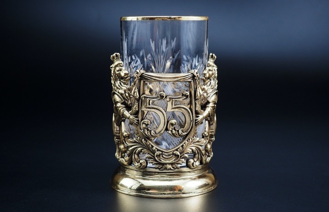 Подстаканник «Юбилейный» (35,40,45,50,55,60,65,70 Лет) 250 мл - фото №9