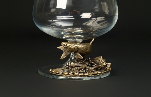 Бокал для коньяка "Рыбалка" эконом 430 мл - фото №7