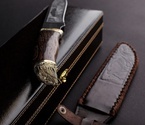 Подарочный туристический нож «Ферзь» сталь 65Х13 в футляре - фото №4