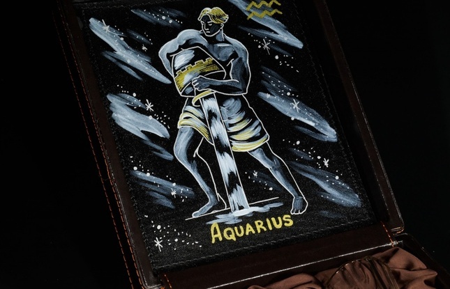 Набор лафитников для водки «Знаки Зодиака Водолей» (2 шт.) в подарочном футляре c художественным оформлением 50 мл - фото №5