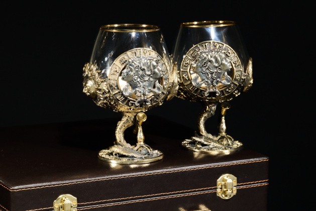 Бокал для коньяка Зодиак "Близнецы"  2 шт.  в подарочном футляре с художественным оформлением  430 мл