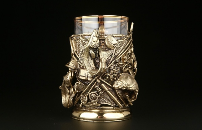 Набор подстаканников «Рыбалка Трофейный» 2 шт  в подарочном футляре  250 мл - фото №2