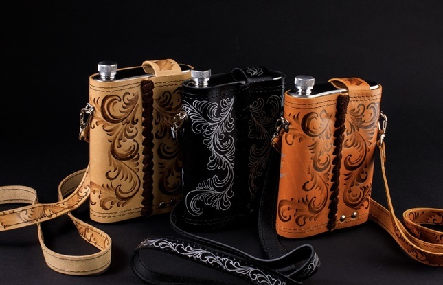 Фляжка 700 мл.  с ремнем - фото №1