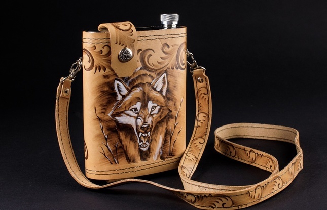 Фляжка 700 мл.  с ремнем - фото №3