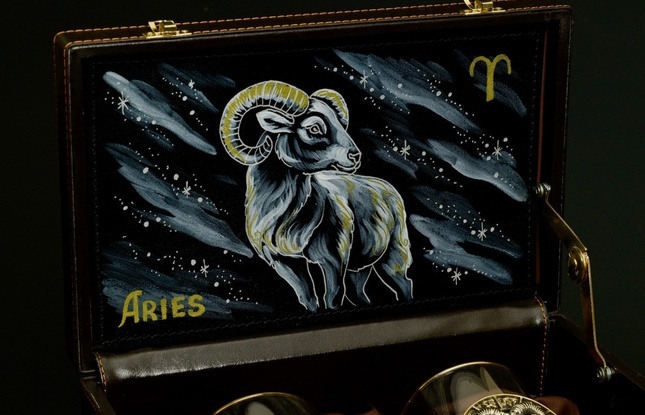 Стакан для виски Зодиак  "Овен" 2 шт.  в подарочном кейсе с художественным оформлением 310 мл - фото №3