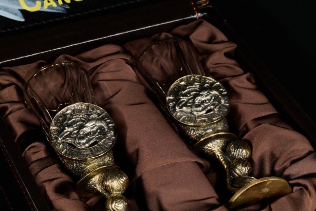 Набор лафитников для водки Знаки зодиака «Рак» 2 шт в подарочном футляре