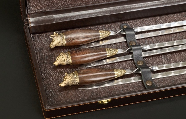 Набор шампуров в футляре «Презент 3» - фото №4