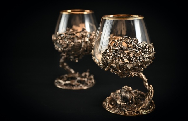 Бокал для коньяка "Охота Элит"  6 шт.  в подарочном футляре с художественным оформлением  430 мл - фото №5