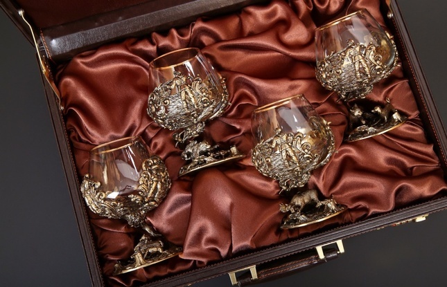 Бокал для коньяка "Охота Элит" Рысь 430 мл - фото №10