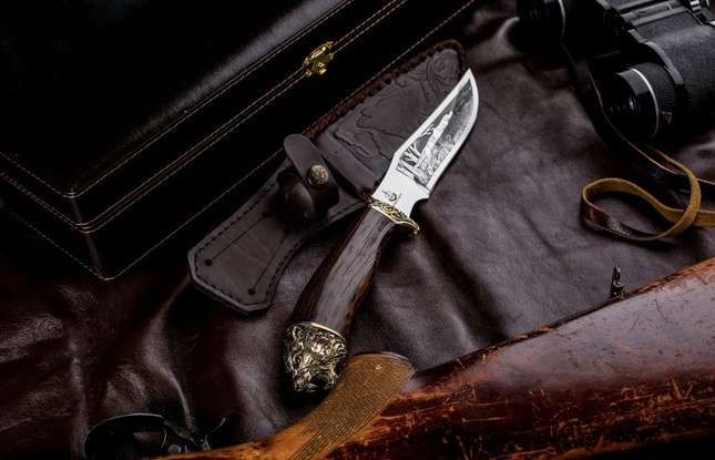 Подарочный нож «Клык» сталь 65Х13 в футляре
