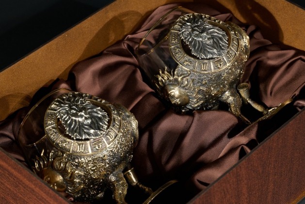 Бокал для коньяка Зодиак «Лев» 2 шт. в подарочной коробке